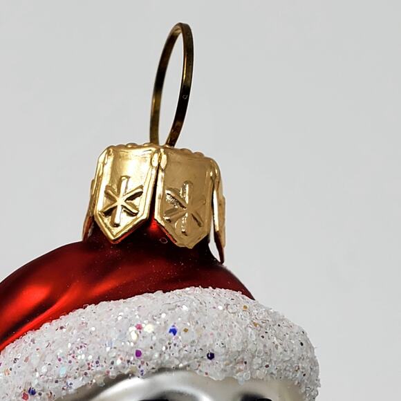 Vintage Mercury Glass Christmas Silver Face Santa 2.5" New Condition - Picture 4 of 5